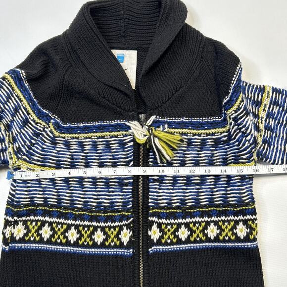Anthropologie Sparrow Sweater Womens XS Full Zip Cardigan Wool Blend Boho Knit - Picture 9 of 10